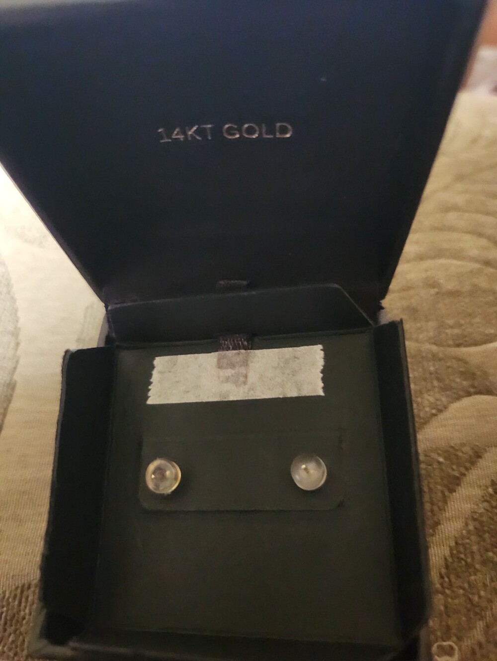 3mm 14kt Gold Round Ball Studs - Picture 2 of 3